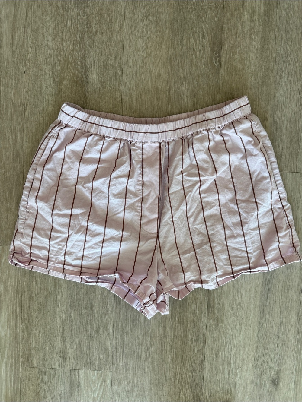 Aritzia Wilfred Pink 100% Cotton Boxer Shorts Medium